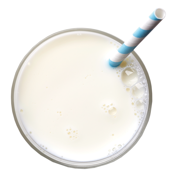 Glass of plain milk