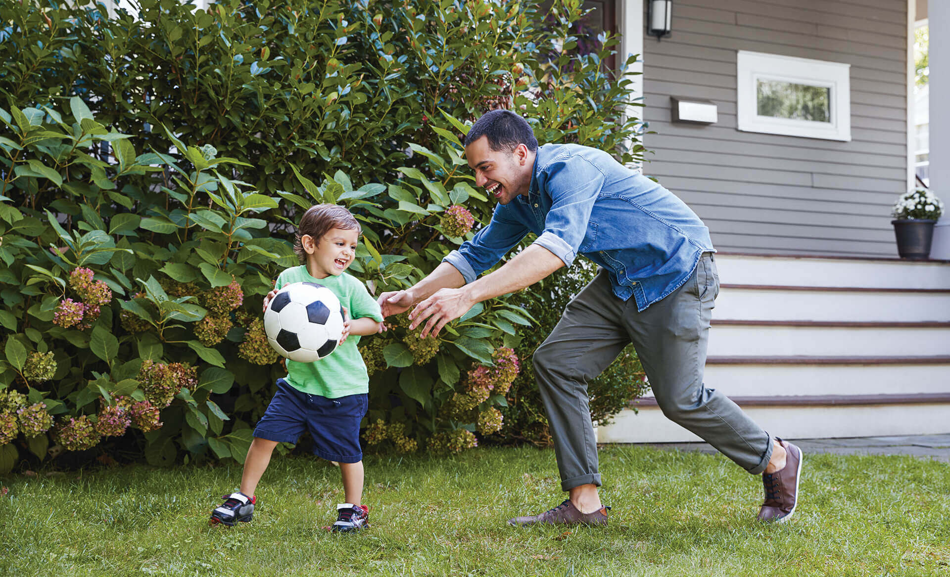 Dad Son Soccer