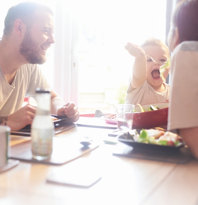 family eating