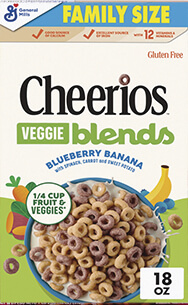 Cheerios Veggie Blends Blueberry Banana