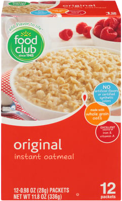Food Club Instant Oatmeal