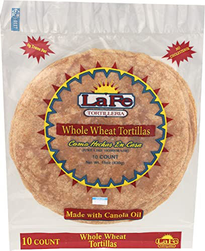 La Fe Whole Wheat tortillas