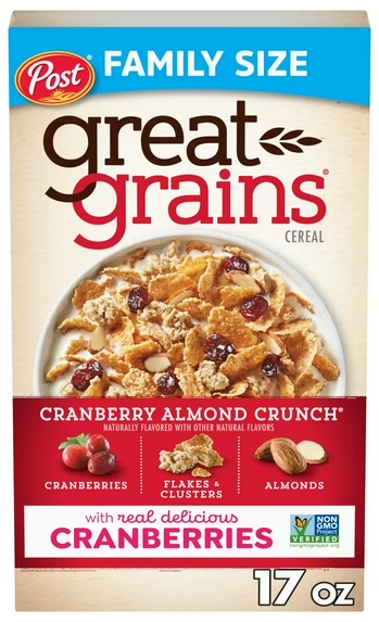 Post Great Grains Cranberry Almond Crunch cereal