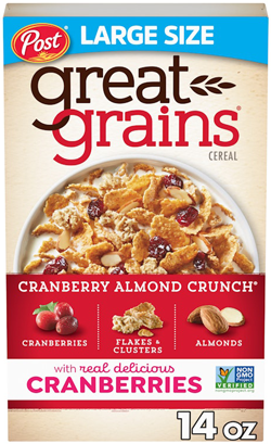 Post Great Grains Red Berry Almond Crunch cereal